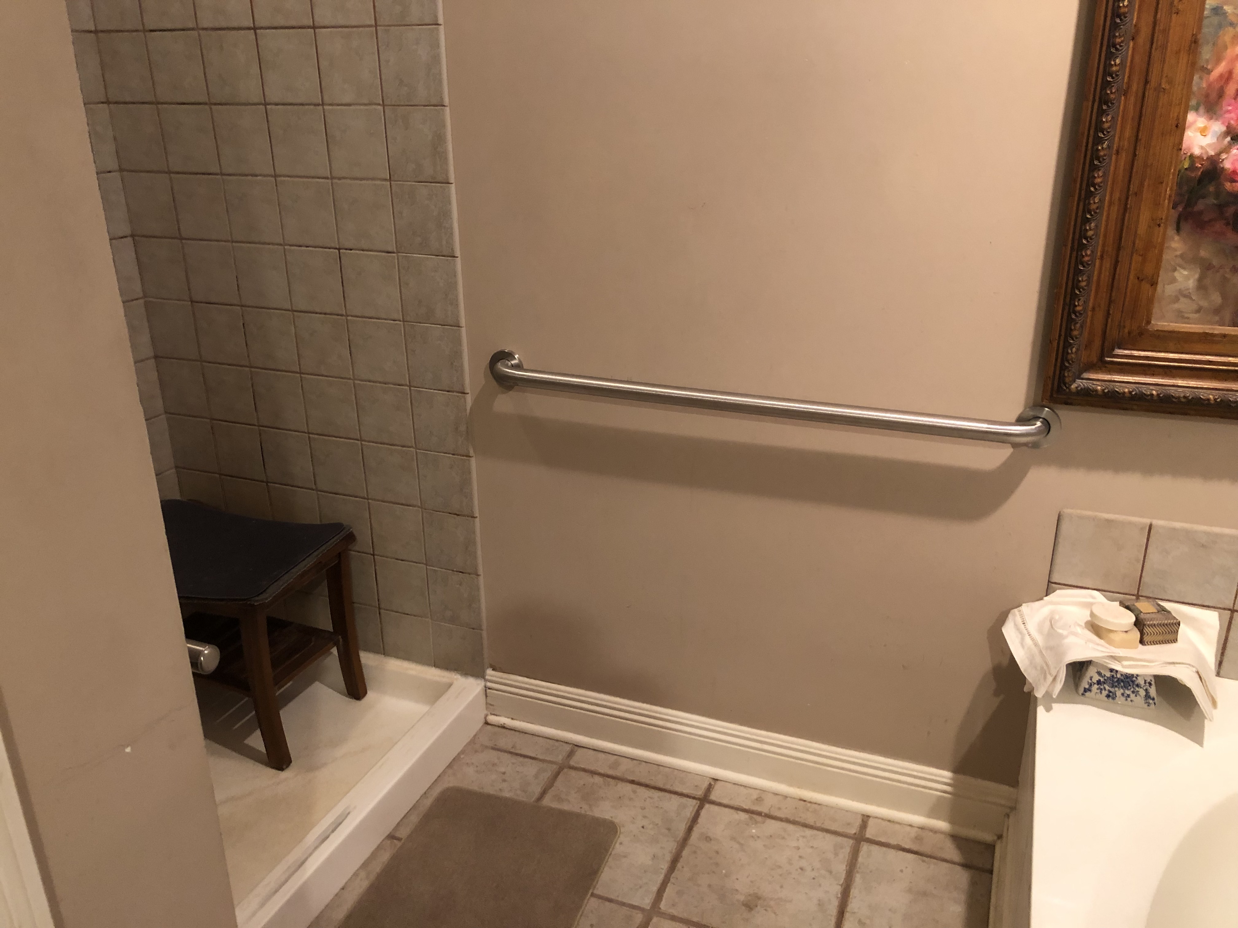 Grab bar installation